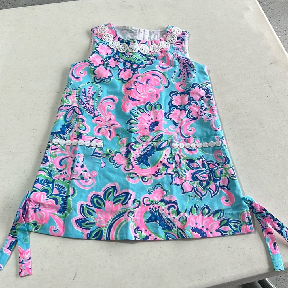 EUC Lily Pulitzer Little Lilly Knit Shift Dress Size 4 LIKE NEW!